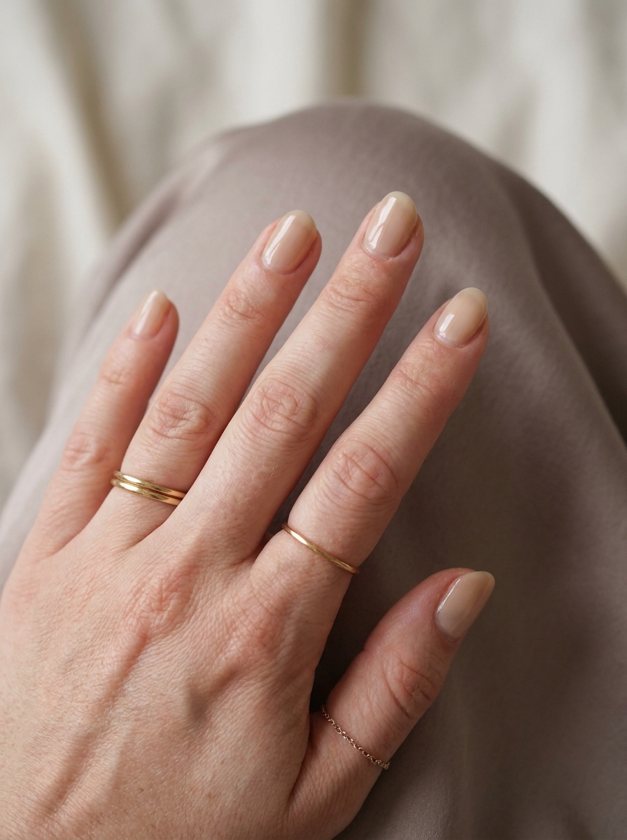 Sheer Beige Clean Nails als Nägel Inspiration Sommer Schlicht Inspiration 2026